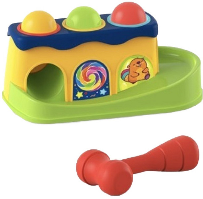 하늘썬별 뚝딱 롤링 공 망치놀이 huanhe0290, 혼합색상