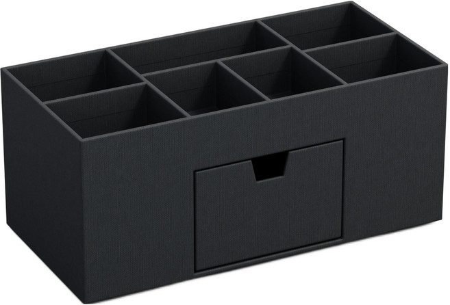 빅소 VENDELA 데스크 오거나이저 악세서리 정리함, 다크 그레이, 1개