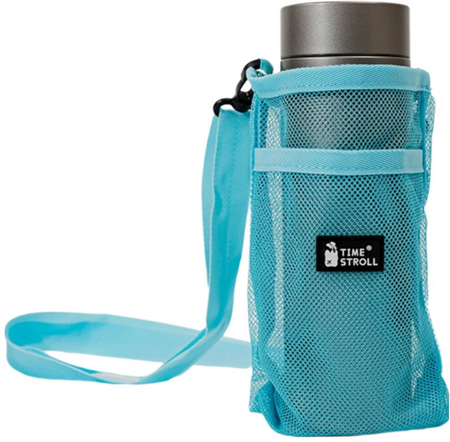 실버스 크로스 매쉬 물병 가방 FS173, 스카이블루, 1개