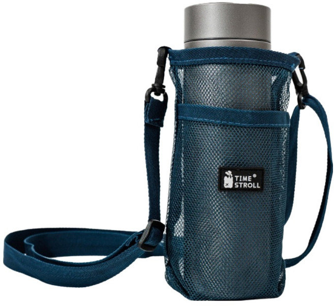 실버스 크로스 매쉬 물병 가방 FS173, 네이비, 1개