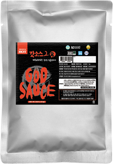 갓소스 2단계 매운맛, 1kg, 1개