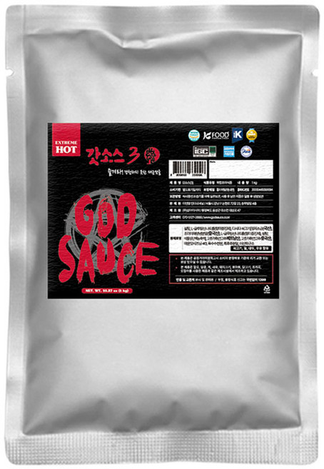 갓소스 3단계 완전매운맛, 1kg, 1개