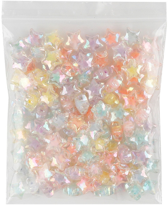 유니아트 티니비즈파스텔 별 중14번 홀로그램, 혼합색상, 1개