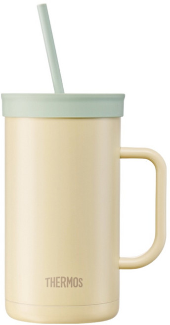 THERMOS 膳魔師 The Compact 吸管杯隨行杯, 萊姆黃 Y, 1個