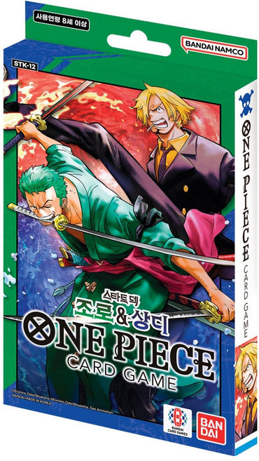 반다이카드게임즈 원피스 스타트 덱 12탄 조로&상디 카드게임 STK-12, 혼합색상, 1개