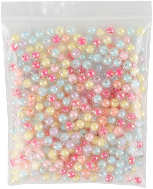 유니아트 티니비즈파스텔 비비볼 소10번 홀로그램, 혼합색상, 1개