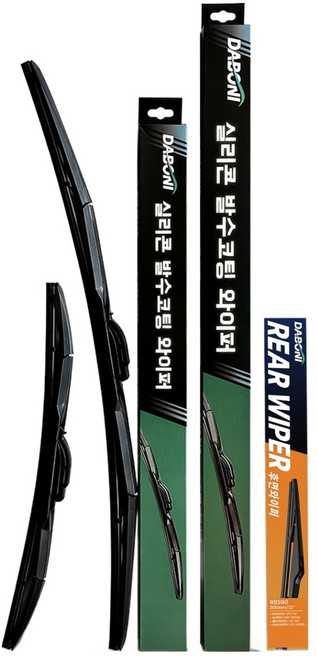 다보니 빗물을 튕겨주는 실리콘 발수코팅 하이브리드 와이퍼 전면 후면 세트, 티볼리에어(15~19년)