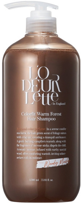 로더렛 컬러핏 웜 포레스트 샴푸 우디머스키향, 1개, 1L