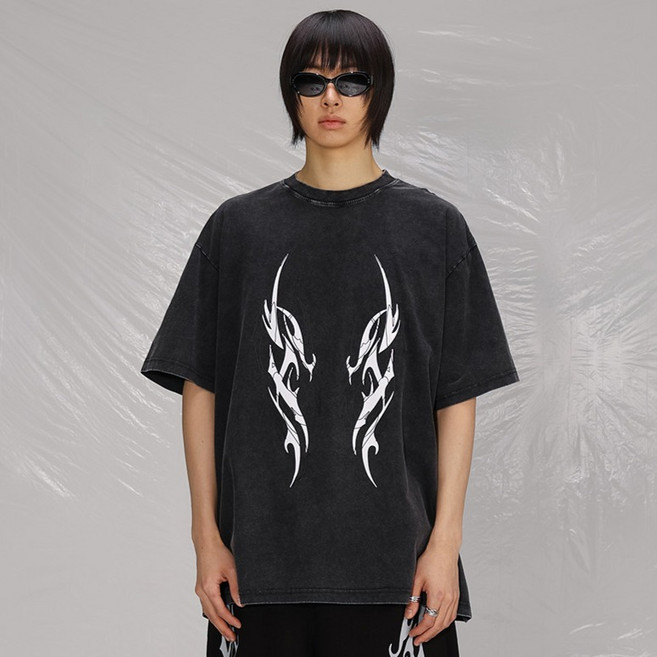 세인트페인 트윈 피그먼트 반팔 티셔츠