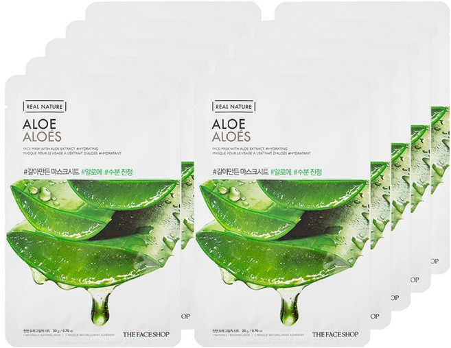 더페이스샵 갈아만든 마스크시트 알로에, 1개입, 10개
