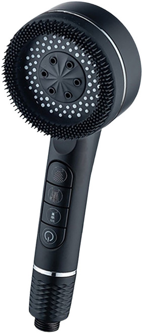 Reddot 紅點生活 按摩過濾4檔按鍵蓮蓬頭 按摩舒緩 過濾淨水, 工業黑, 1個