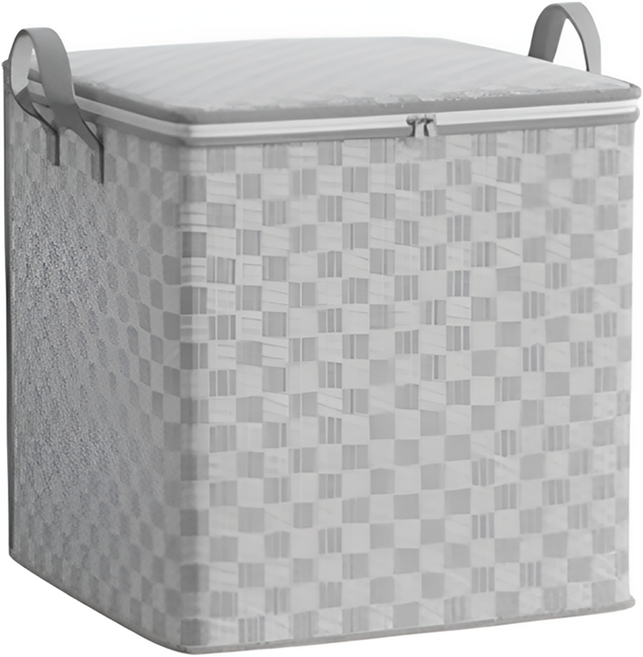 러블비 특대형 다용도 패브릭 리빙 수납 이불정리함, 체크, 1개