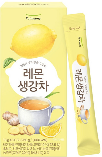 풀무원건강생활 레몬생강차, 13g, 20개입, 1개
