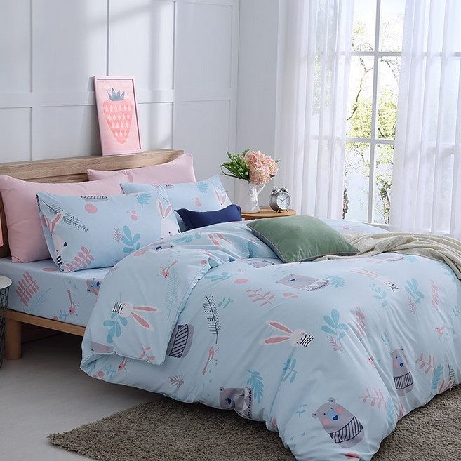 Ishur 伊舒爾 雲絲棉被套床包3件組