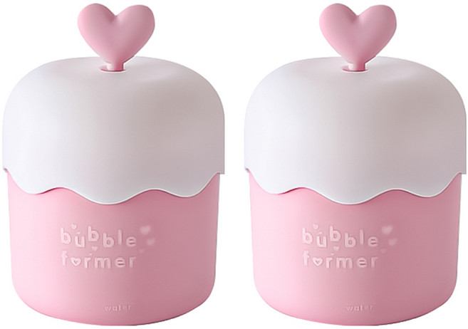 小麥購物 洗面乳起泡器 C600 84g, 2個, 白撞粉