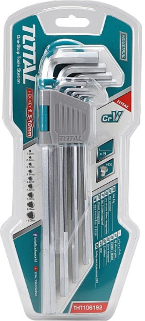 토탈툴스 공구 육각 L렌치 9종 세트, 1세트