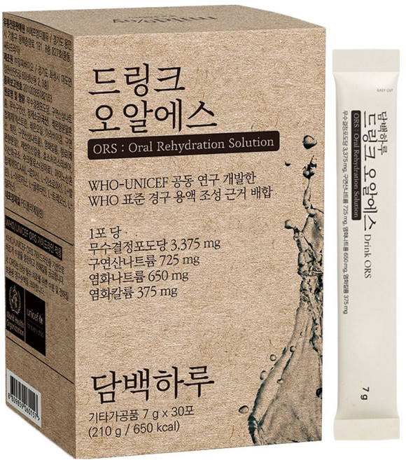담백하루 드링크 오알에스, 7g, 30개