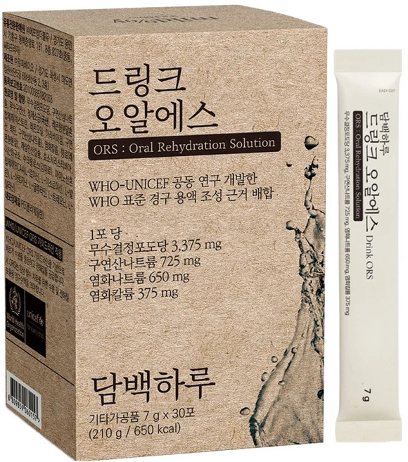 담백하루 드링크 오알에스, 7g, 30개 - 쿠팡