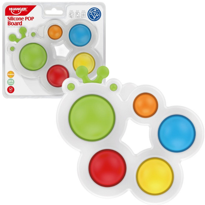 후앙어 실리콘 베이비 푸쉬팝 애벌레 heanhe0146, 1개, 혼합색상