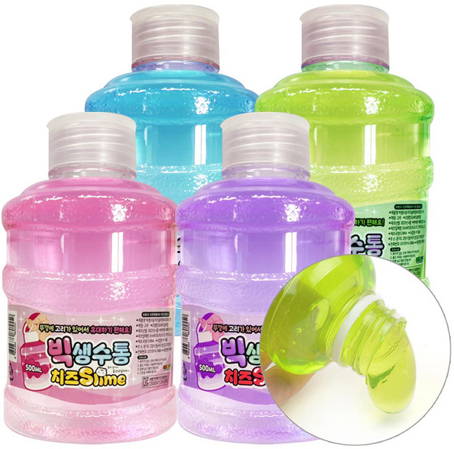 大礦泉水瓶起司史萊姆, 564g, 4個, 隨機出貨