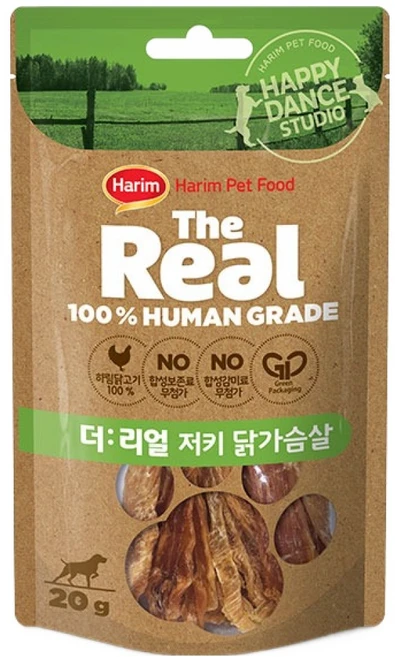 하림펫푸드 강아지 더리얼 저키, 닭가슴살, 20g, 1개 - 쿠팡