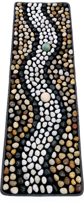 생활살림 왕자갈 발바닥 지압매트, 1개, 혼합색상