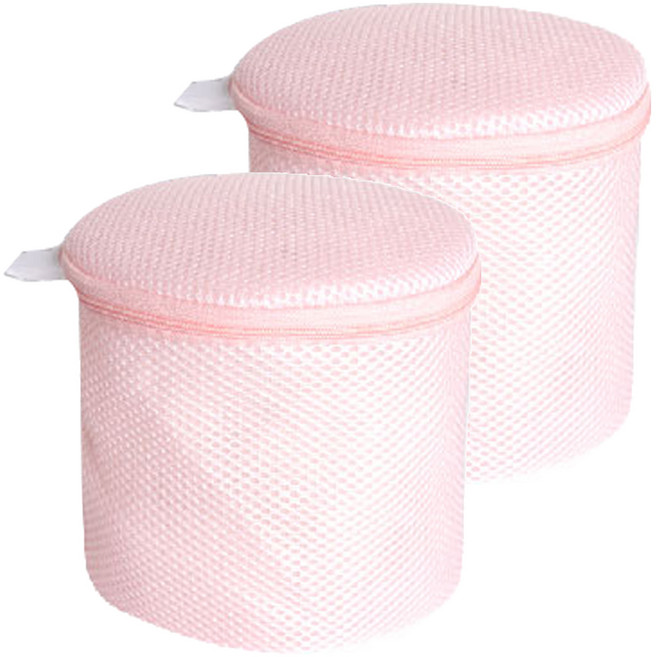 Axis 艾克思 三明治加厚密網內衣清洗袋2件組, 粉色, 1組