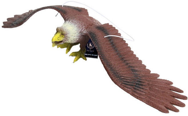 DING DONG PET 驅鳥老鷹貓頭鷹模型, 1個, 棕色老鷹