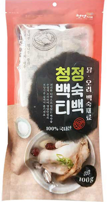 조은약초 청정 백숙 티백, 100g, 1개