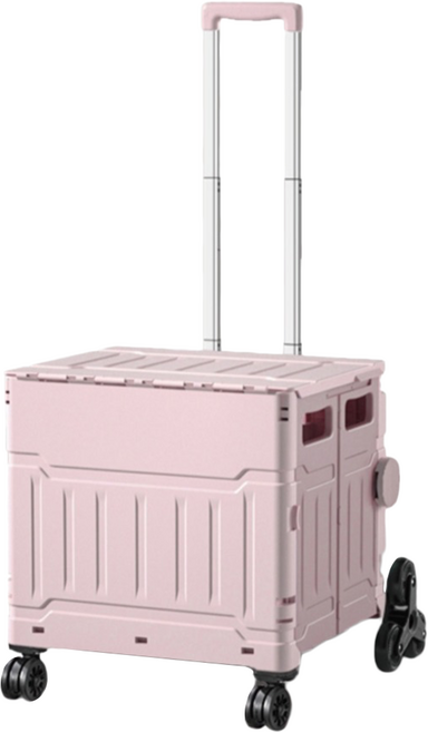 HONG JIN 宏晉 可爬樓梯購物車 50L, 乾燥玫瑰, 1個