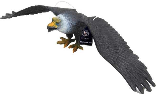 딩동펫 조류 퇴치 독수리 부엉이 모형, 블랙독수리, 1개