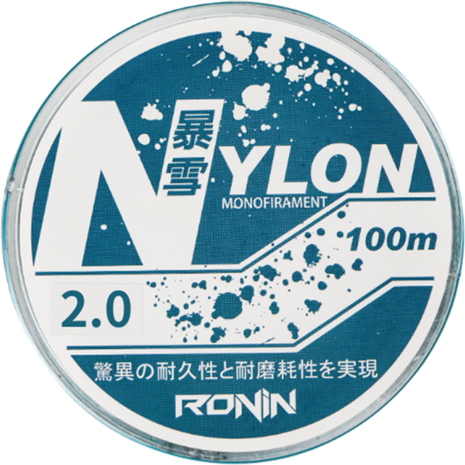 RONiN 獵漁人 暴雪 水藍斑點隱形尼龍線 2號, 1個, 水藍斑點