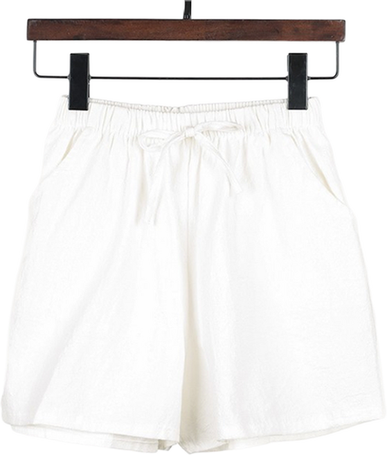 여신 여성용 밴딩 린넨 핫팬츠