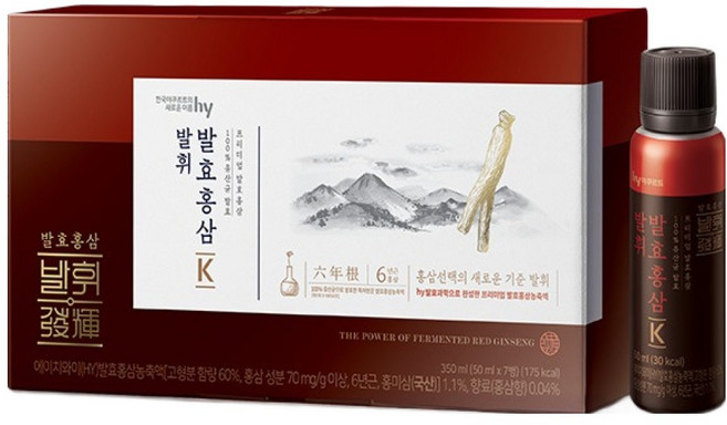 에치와이 발휘 발효홍삼K, 50ml, 7개