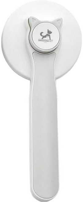 딩동펫 고양이 원터치 슬리커 브러쉬, 화이트, 1개