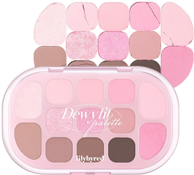 릴리바이레드 듀이핏 팔레트, 02 핑크 밀크티, 1개