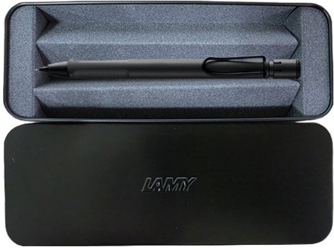 LAMY 사파리 샤프 ALLBLACK 틴케이스 세트 0.5mm, 올블랙, 1세트