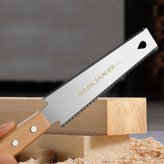Baolian 日式平切拉鋸雙刃手工鋸子/鋼鋸/手鋸/木工鋸/平切鋸/園藝鋸, 1個