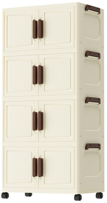 KOLKO 白森免安裝收納櫃 A0283-9 4層, 奶油白, 1個