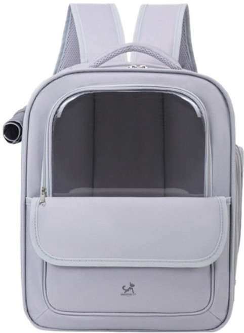 딩동펫 반려동물 브리즈 옆트임 메쉬 백팩, 그레이, 1개