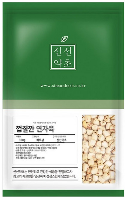 신선약초 껍질깐 연자육, 300g, 1개