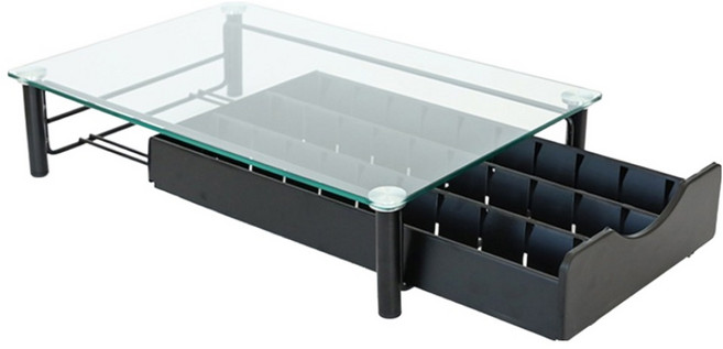 유얼홈 홈카페 멀티 강화유리 커피캡슐 보관함 30구, 블랙, 1개