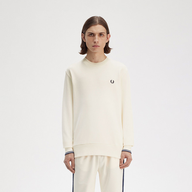 FRED PERRY 男女通用圓領大學T M7535