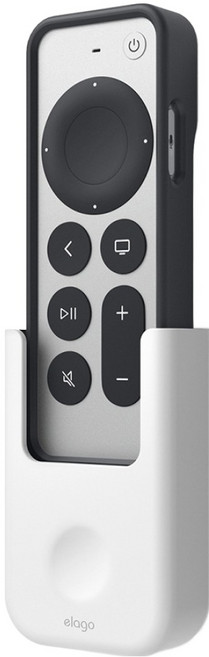 엘라고 애플티비 리모컨 월포켓 수납 보관함, 화이트, 1개