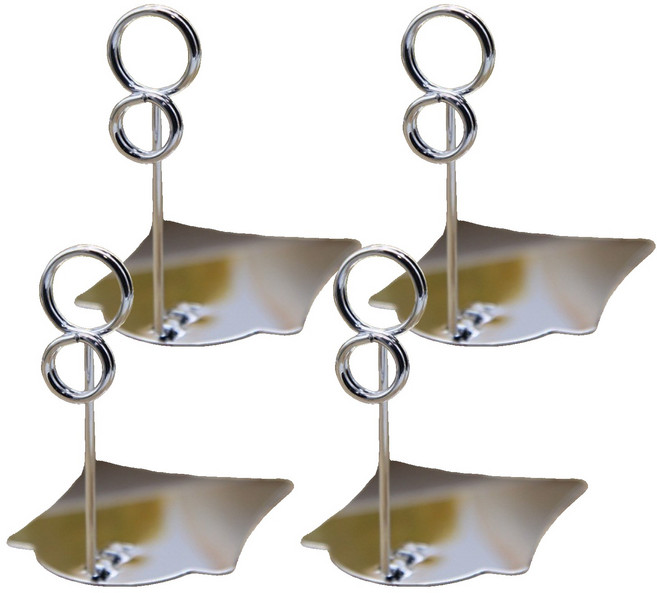 코지앤드 가격표 스탠드 메모꽂이, 실버, 4개