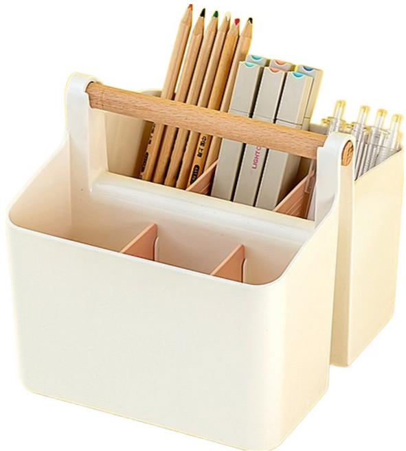 M FINI 대용량 연필꽂이 칸막이, 핑크, 1개