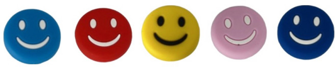 플로우코드 테니스 라켓 댐프너 스마일 5종 세트, 혼합색상, 1세트