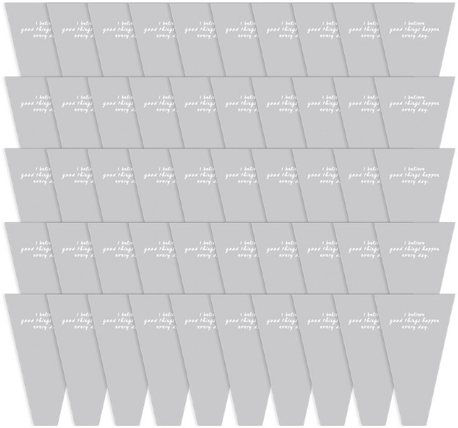 코히모 꽃다발 투명 포장지 봉투형 5W0353, 혼합색상, 50개