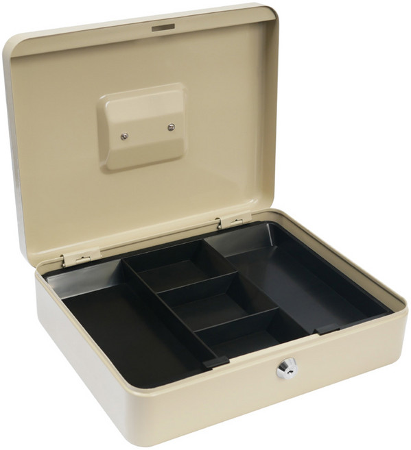 TRENY 鑰匙現金箱 大 30L, 米白色