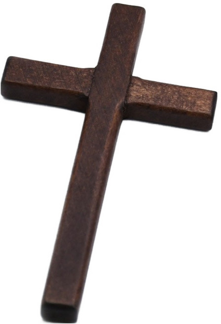 캐시리치 기도 전용 미니 원목 십자가 7 x 12 cm, 다크브라운, 1개